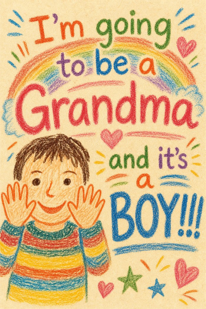 I'm going to be a Grandma announcement